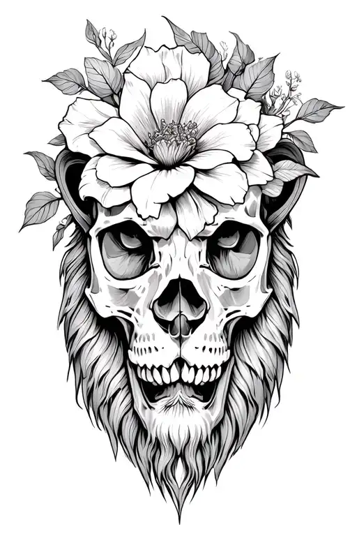 Heise Head Of Skull Flower Of Rododindron Lou And Lion