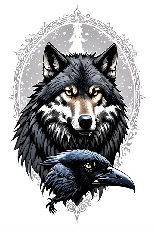 Wolf And Raven