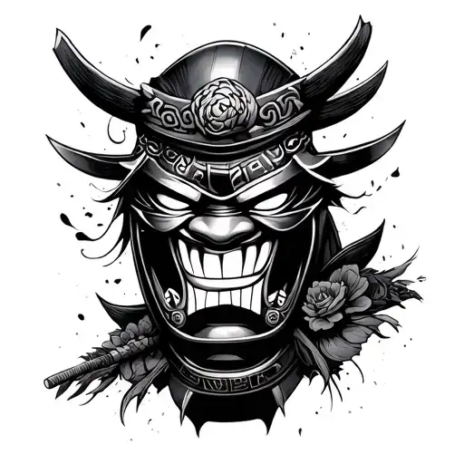 Laugh Now Cry Later Samurai Mask