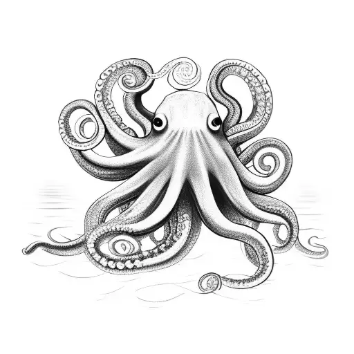 Octopus Reaching Out And Catching A Boat