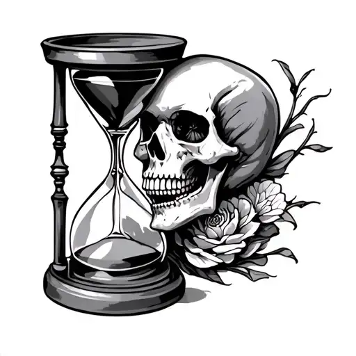 Hourglass With A Skull