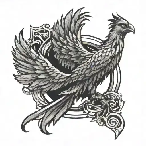 Phoenix Cumming Out Of The Flame Of A Zippo