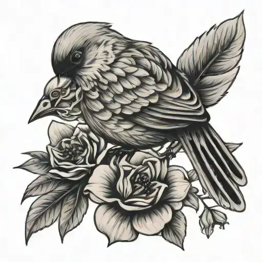 Doctor Bird With Sampaguita Flower Blooming