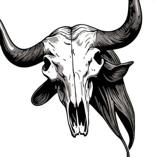 Old Western Bull Skull