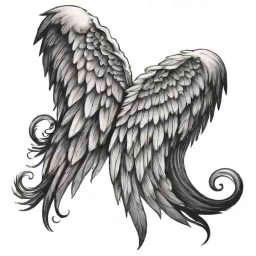 Angel Wings With Amv Inside It