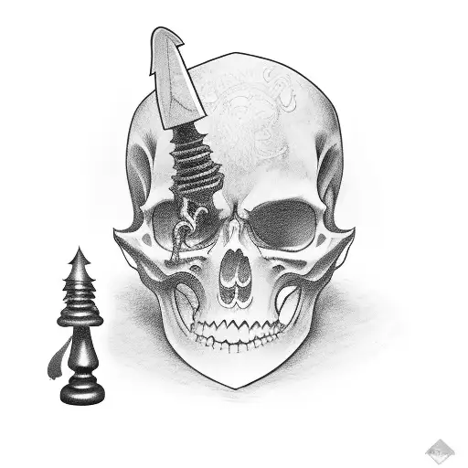 Grim Reaper With King Chess Piece