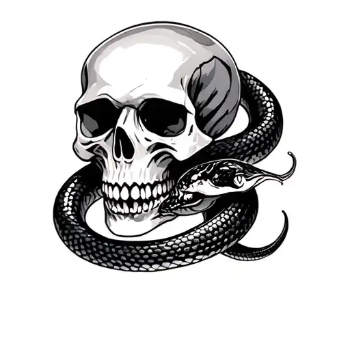 Skull And Snake