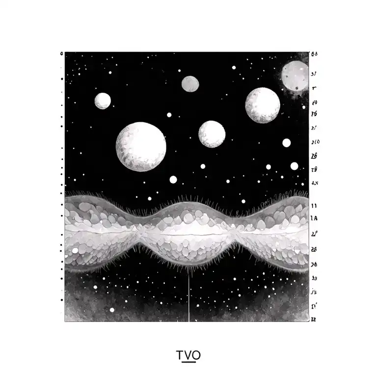 Two Dots Horizontal And Coordinates Below