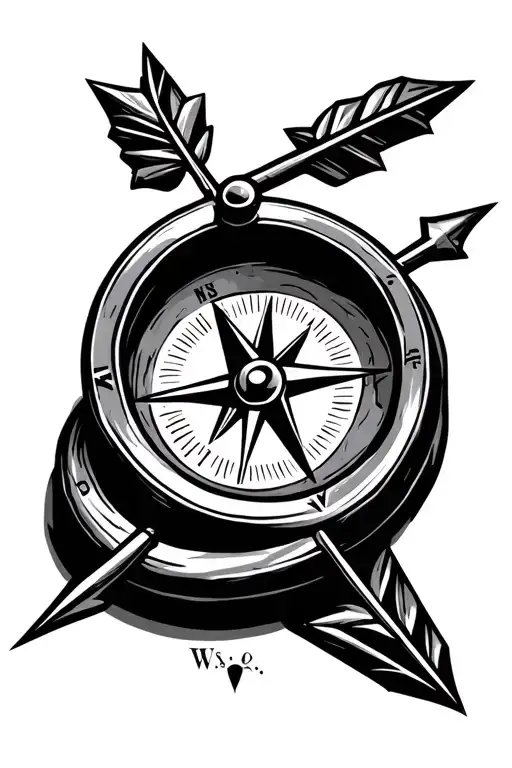 Compass Arrow Piercing