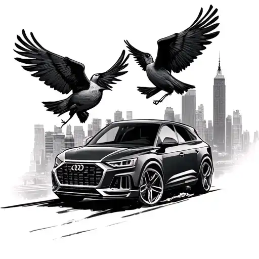 New York City Audi Rsq8 Speeding Birds And God Holding