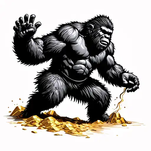 Bigfoot Panning For Gold