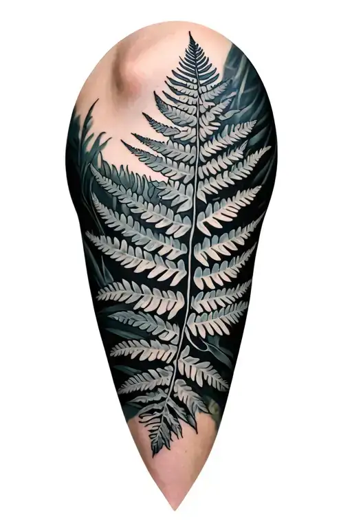 Fern Wrapping Up Leg