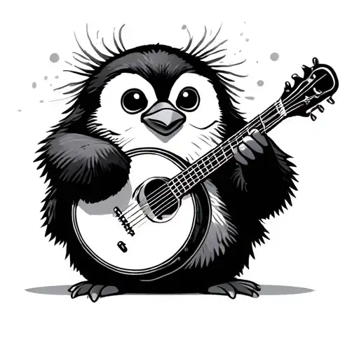 Penguin Playing Banjo