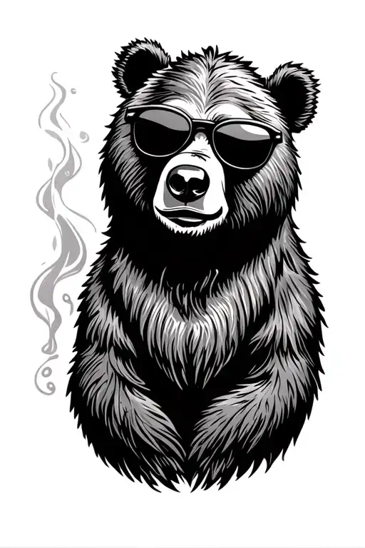 Smokey The Bear With Sunglasses