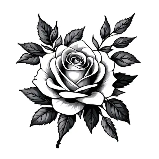 Olive Branch And Rose