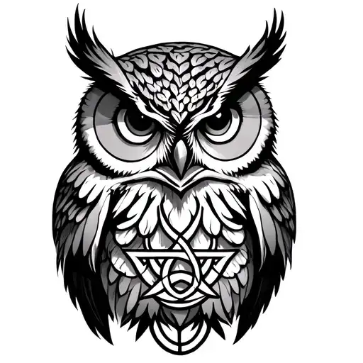 Owl With Triquetra