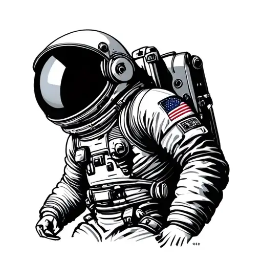 An Astronaut With A Blunt