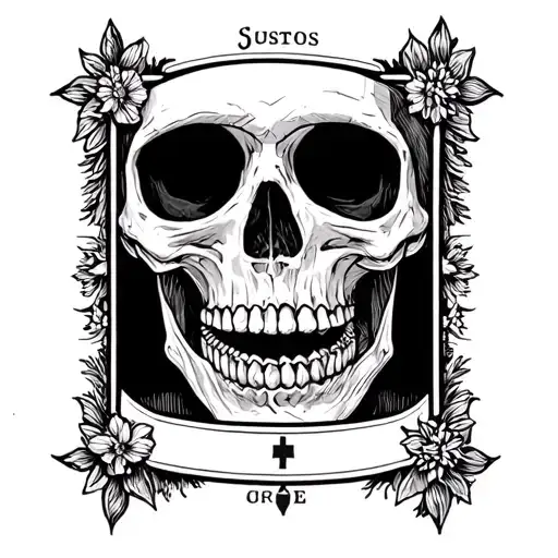 Skeleton Tarot Card Nurse