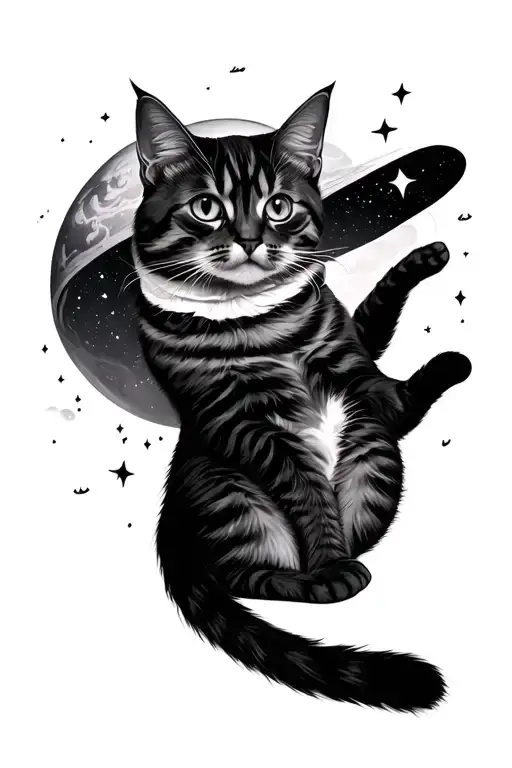 Space And Cat Lounging