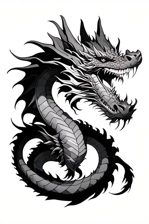 Dragon Tattoo Wrapped Itself