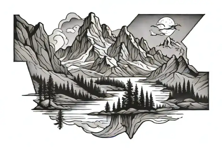 Mountains Lakes Nature