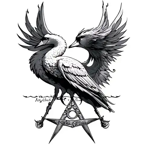 Swan Knights Templar Odin Aquarius Masonic Daughter