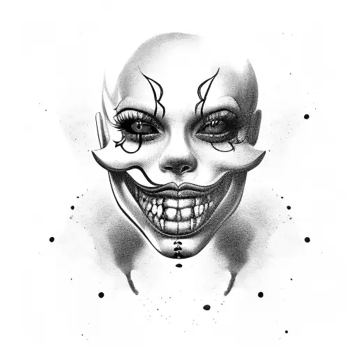 Female Clown Skull