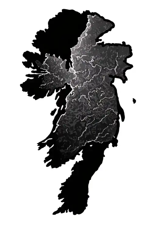 Ireland Island Map Outline