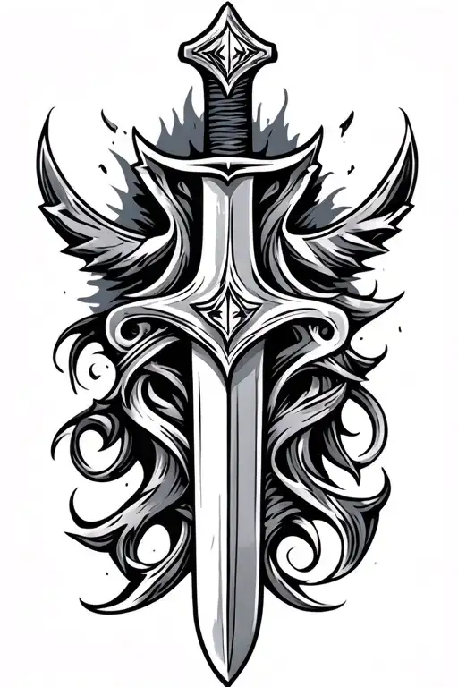 Crusader Sword Piercing Tribal