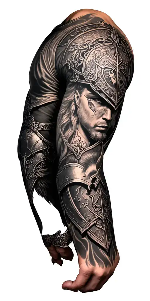 Arm Sleeve Featuring Code Of Armor From Father To His Kids