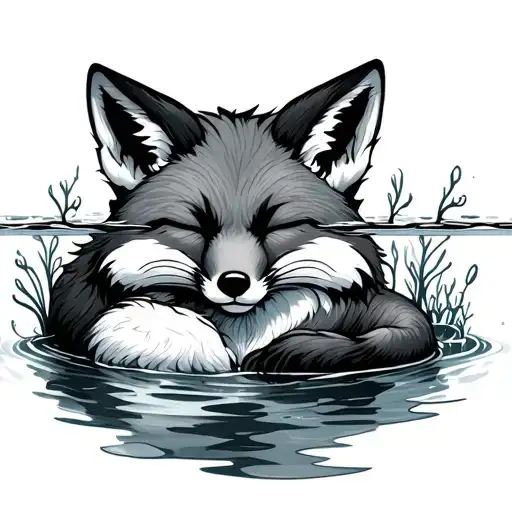 Sleeping Fox Underwater