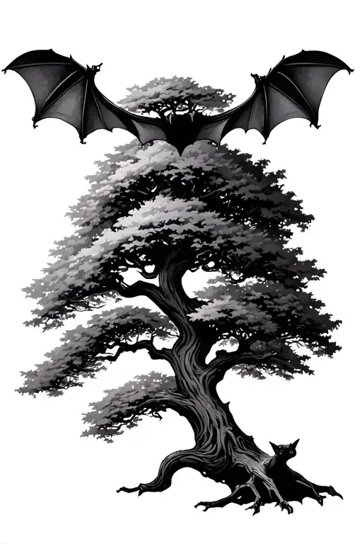 Bats With Poison Tree Growing
