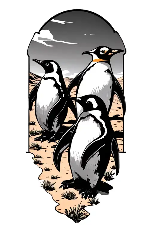 Penguins In The Desert