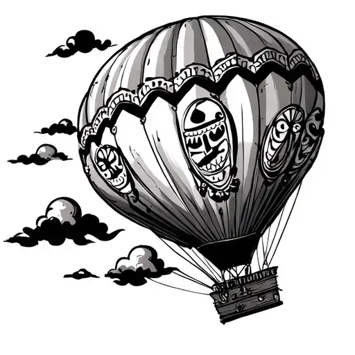 Hot Air Balloon Mexican With Zia Symbol
