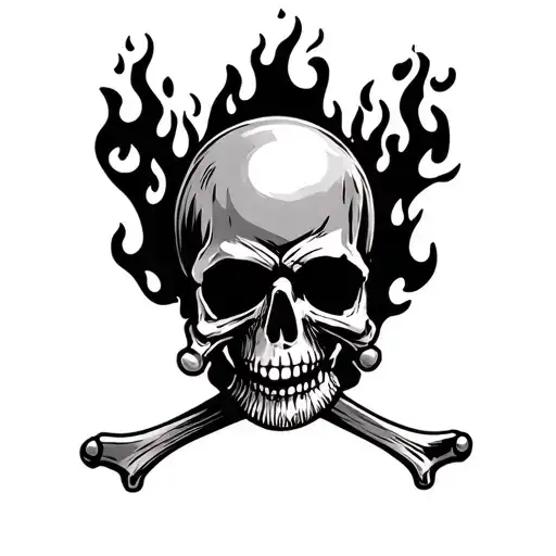 Jolly Roger Flames Progress Over Perfection Quote