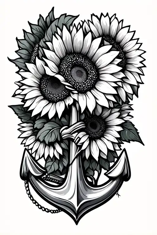 Sunflowers And Anchor