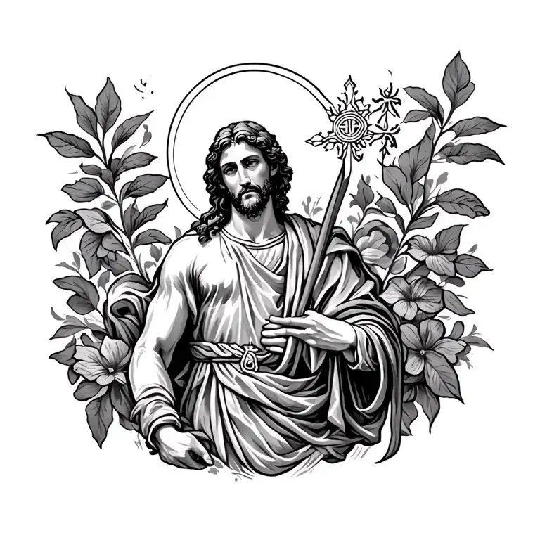 Small Saint Christopher Outline