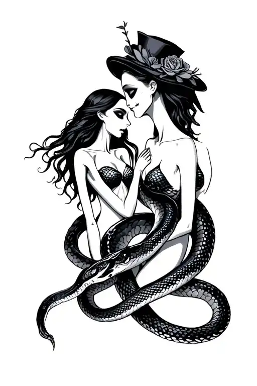 The Corpse Bride & Groom Snake