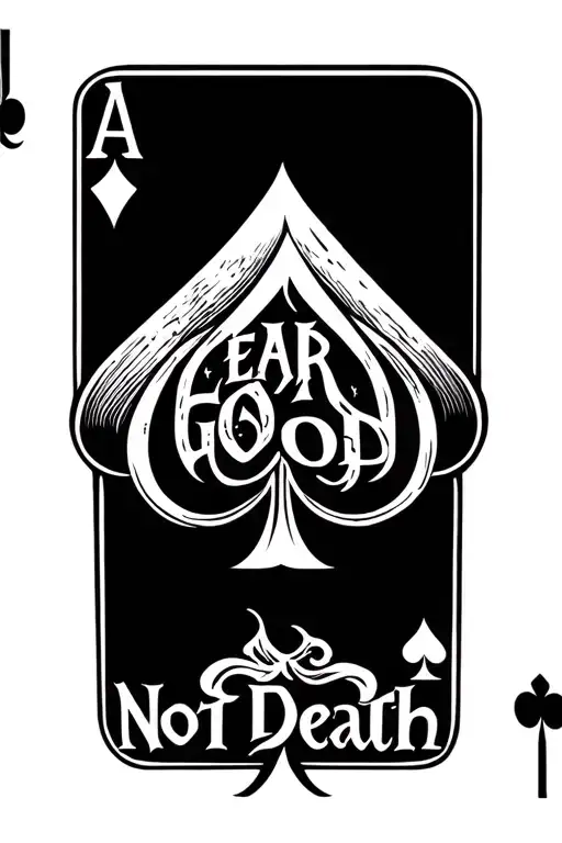 Full House Of Cards With Lettering Saying Fear God Not Death