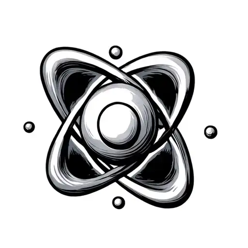 Atom In Black Style