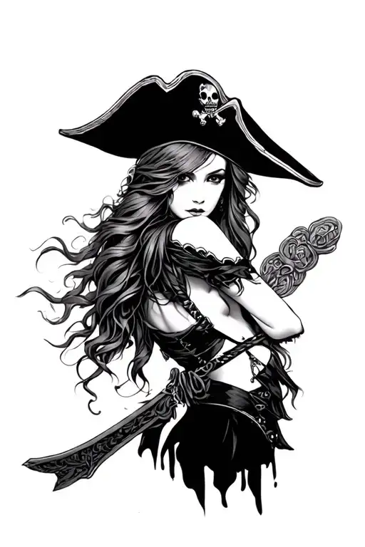 Pirate Femme Crane Dark