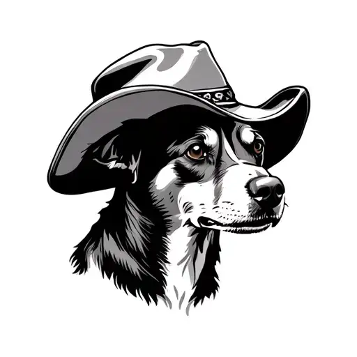 Dog With Cowboy Hat