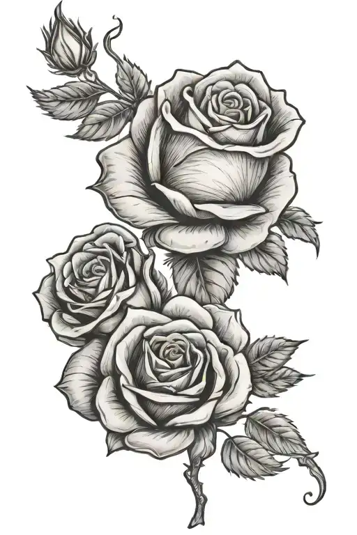 Peany And Rose Blooming