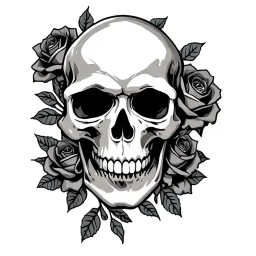 Skull And Roses