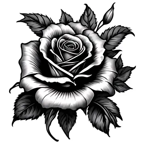 Can You Create A Masculine Tattoo Honoring My Grandmother With A Floral Design Using Roses And Lilys