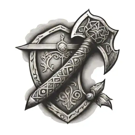 Viking Axe And Football