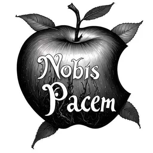 Apple Tree With Roots Turning Into Words Dona Nobis Pacem