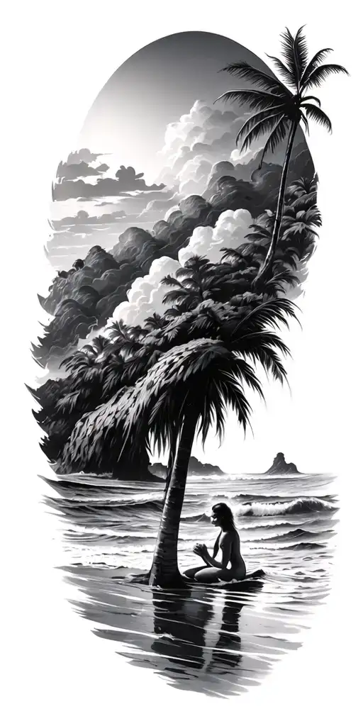 Beach And Ocean Scene