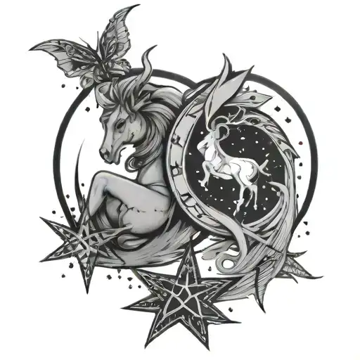 Constellation Virgo And Capricorn Stars