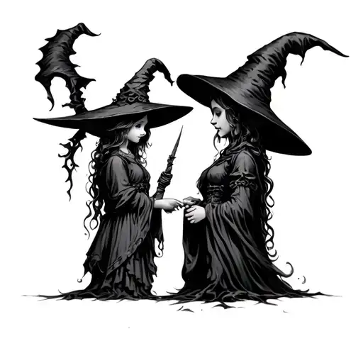 Old Witch And Young Witch In One